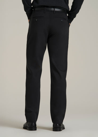 Soft Flex Ponte Pants for Tall Men in Black