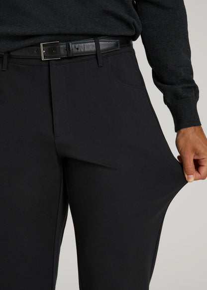 Flex Ponte Pants for Tall Men in Black