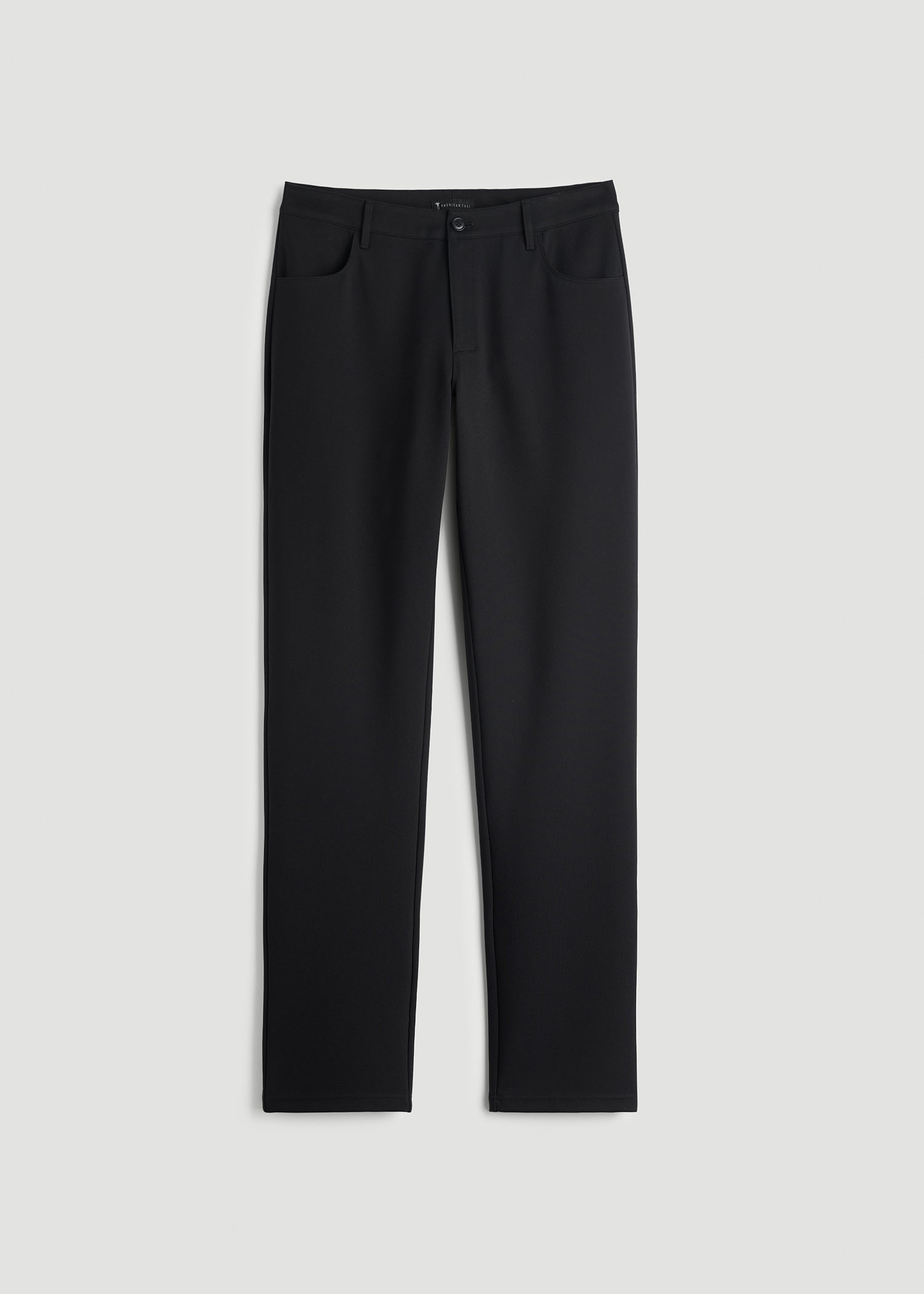 Soft Flex Ponte Pants for Tall Men in Black