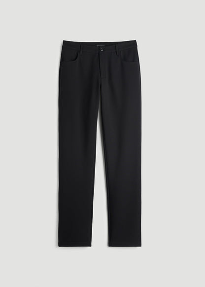 Flex Ponte Pants for Tall Men in Black
