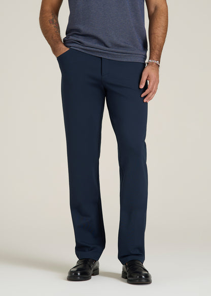 Soft Flex Ponte Pants for Tall Men in Navy