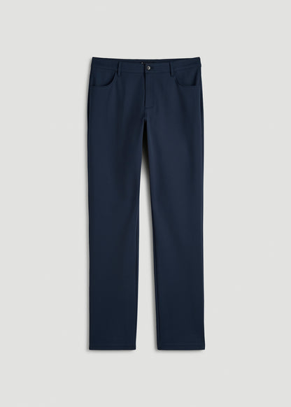 Soft Flex Ponte Pants for Tall Men in Navy
