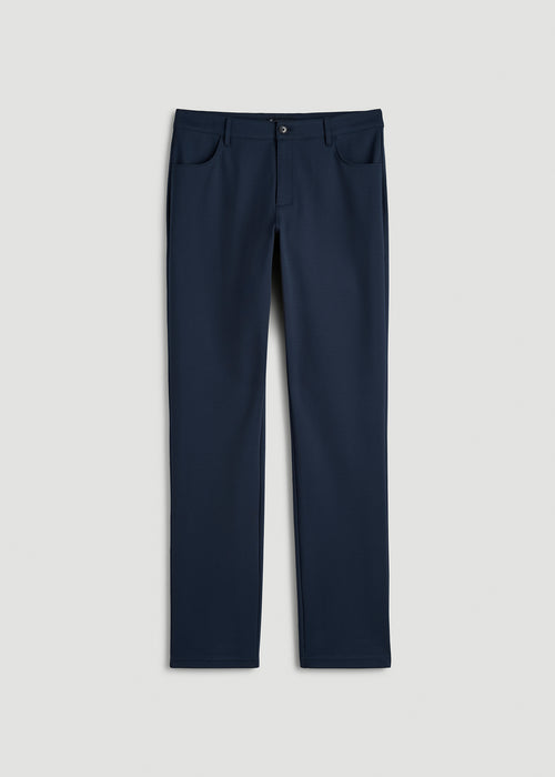 Soft Flex Ponte Pants for Tall Men in Navy