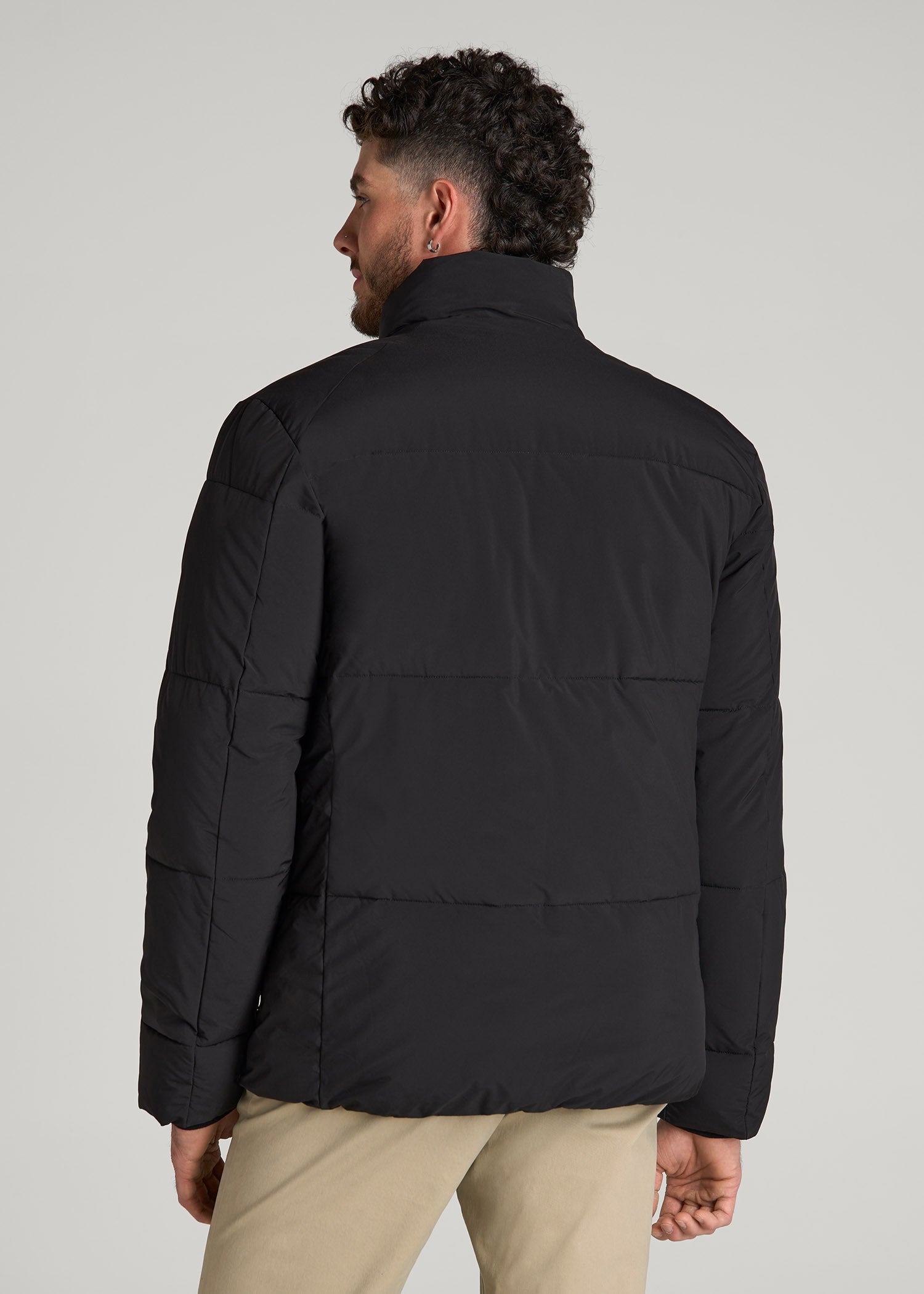 Stand Collar Puffer Coat Jacket for Tall Men | American Tall