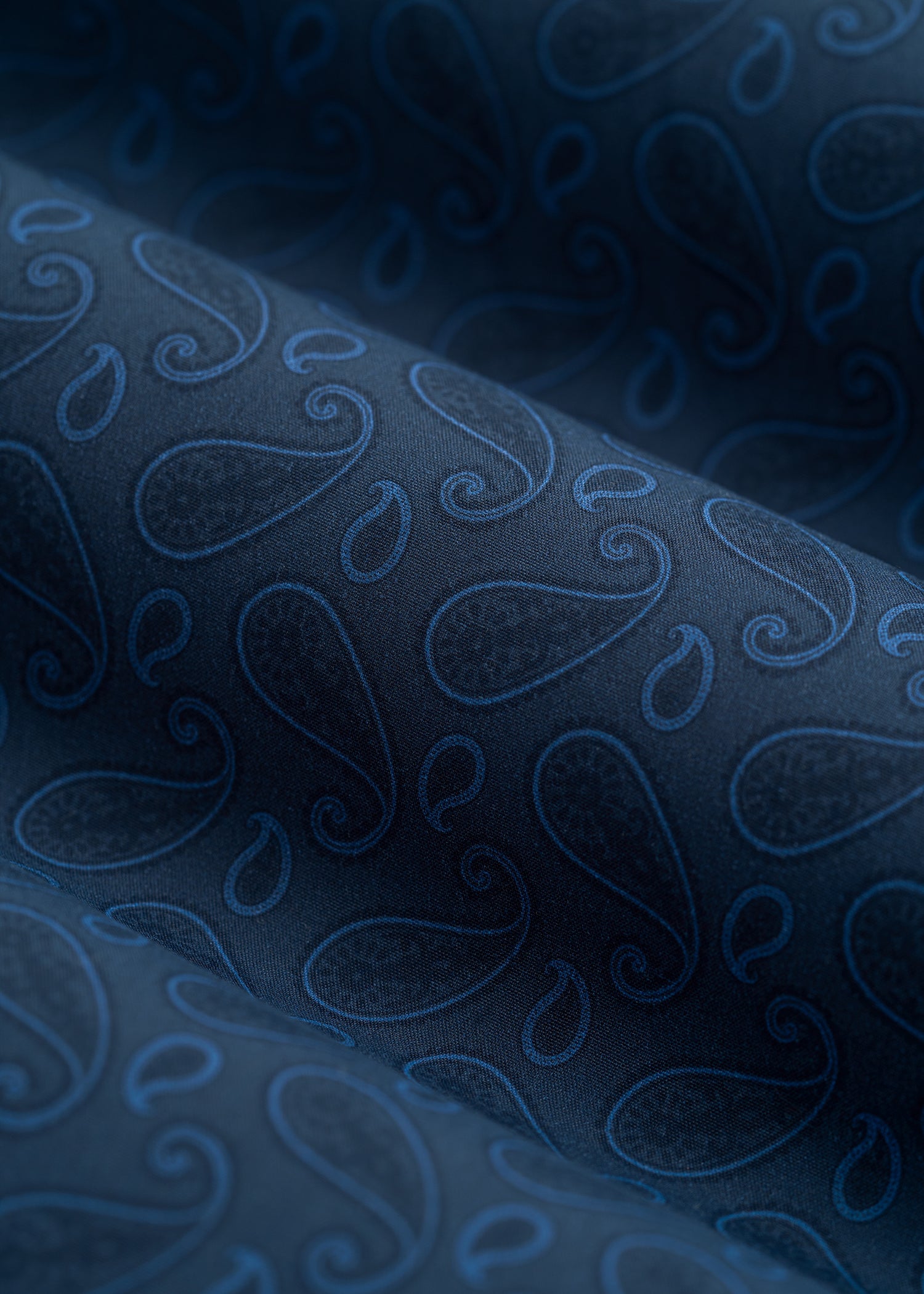 Stretch Board Shorts for Tall Men in Navy Blue Paisley