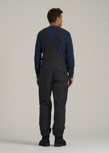 LJ&S Canvas Bib Overalls for Tall Men in Black