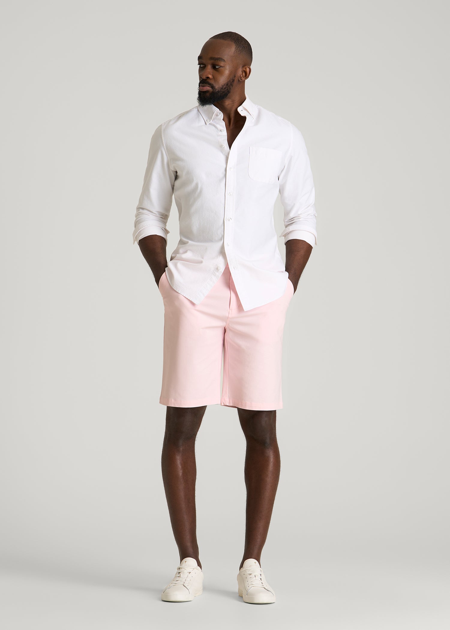 Stretch Commuter Chino Short for Tall Men in Barely Pink 30 / Tall / Barely Pink Stretch Commuter Chino Short for Tall Men in Barely Pink 30 / Tall / Barely Pink