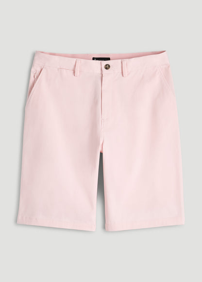 Stretch Commuter Chino Short for Tall Men in Barely Pink