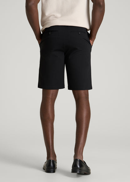 Stretch Commuter Chino Short for Tall Men in Black