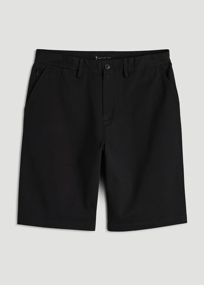Stretch Commuter Chino Short for Tall Men in Black