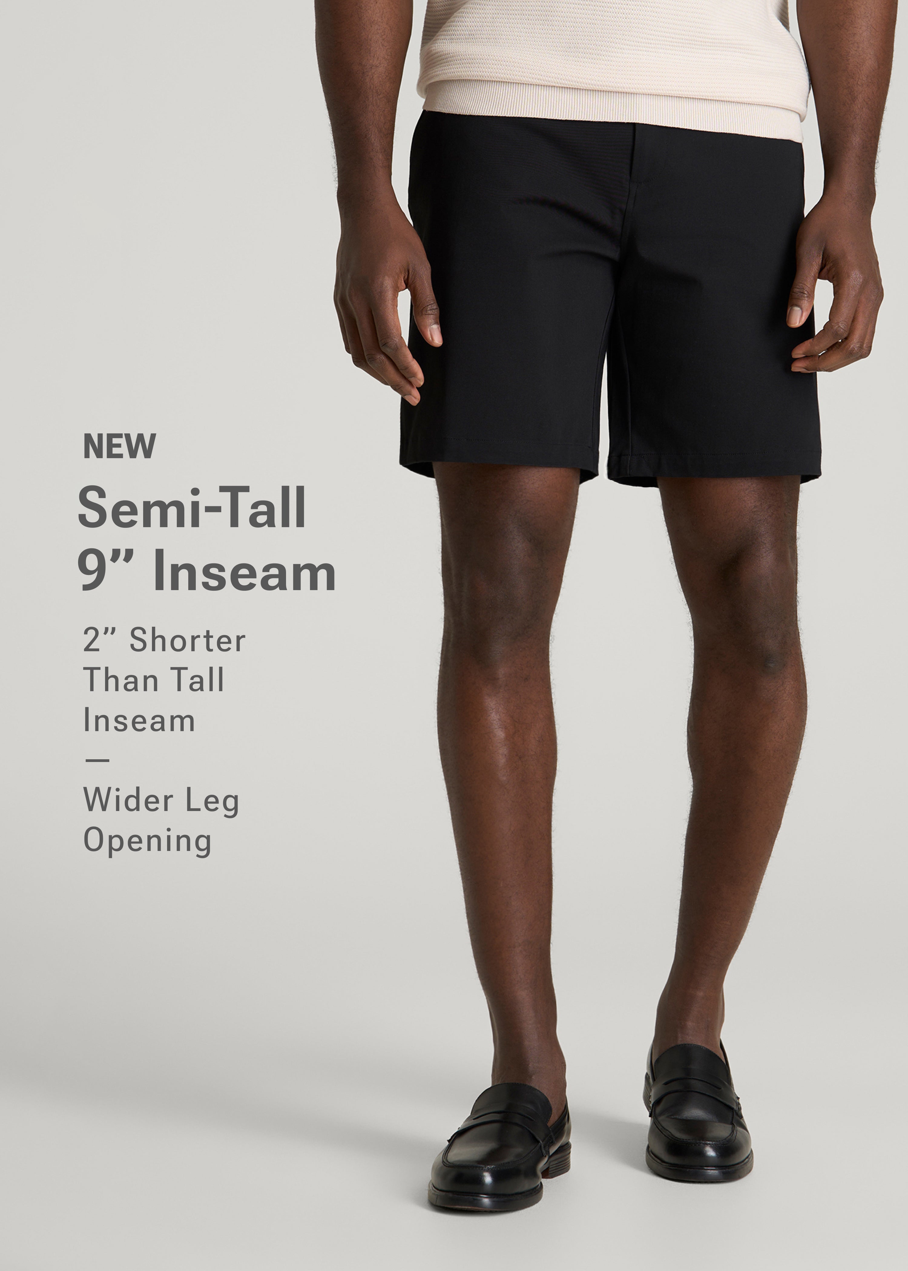 Stretch Commuter Chino Shorts for Tall Men | American Tall