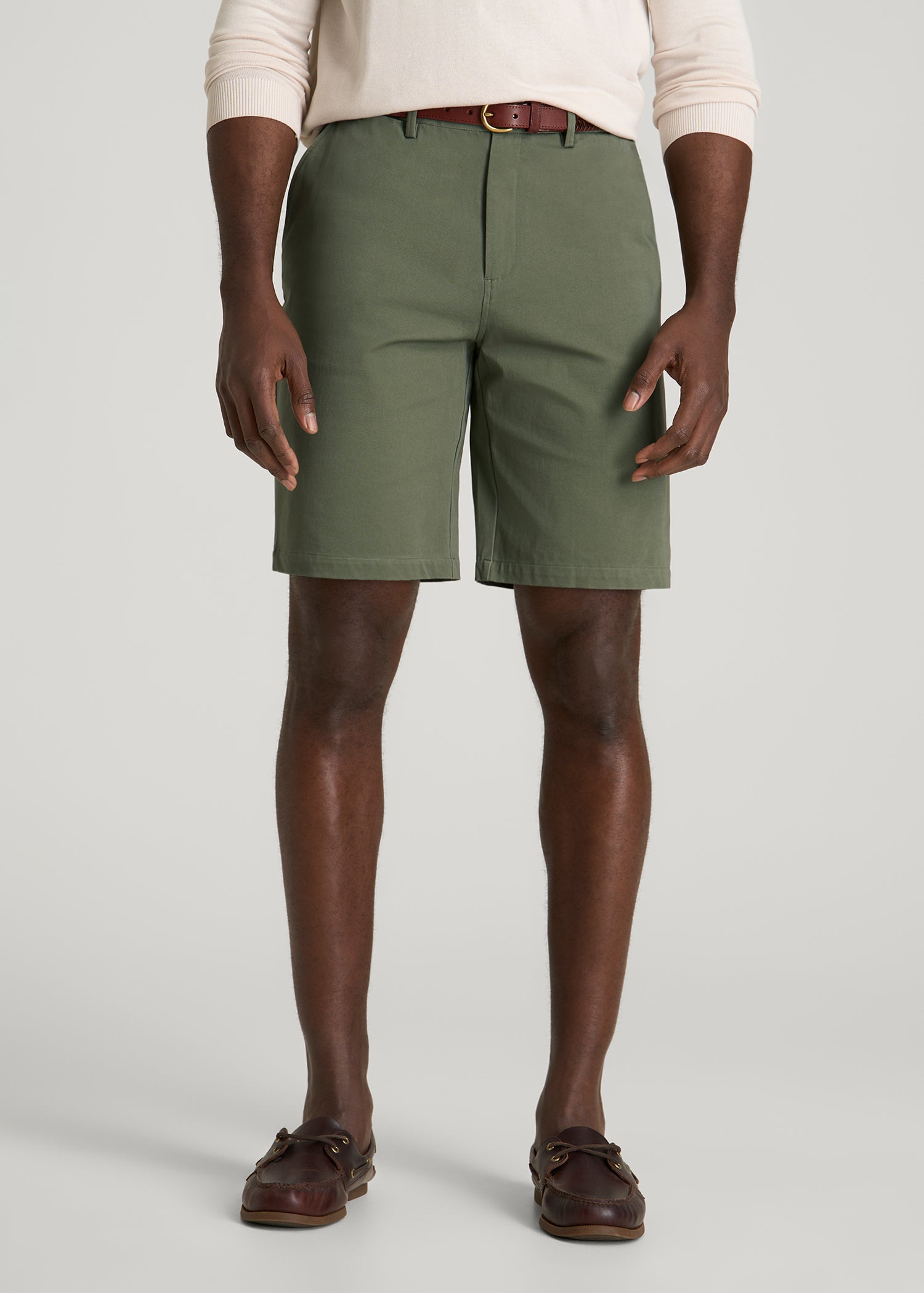 Stretch Commuter Chino Short for Tall Men in Olive