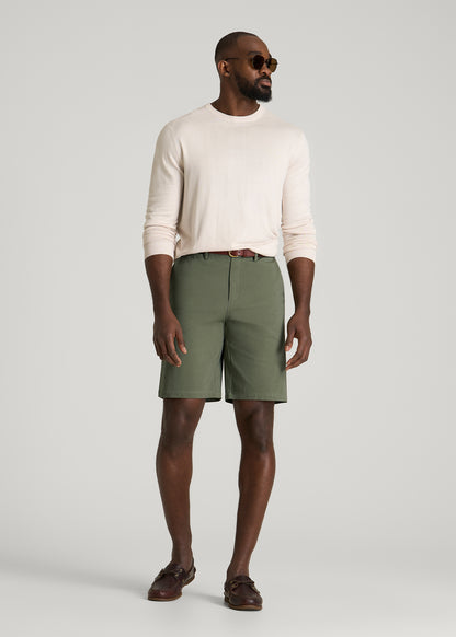 Stretch Commuter Chino Short for Tall Men in Olive