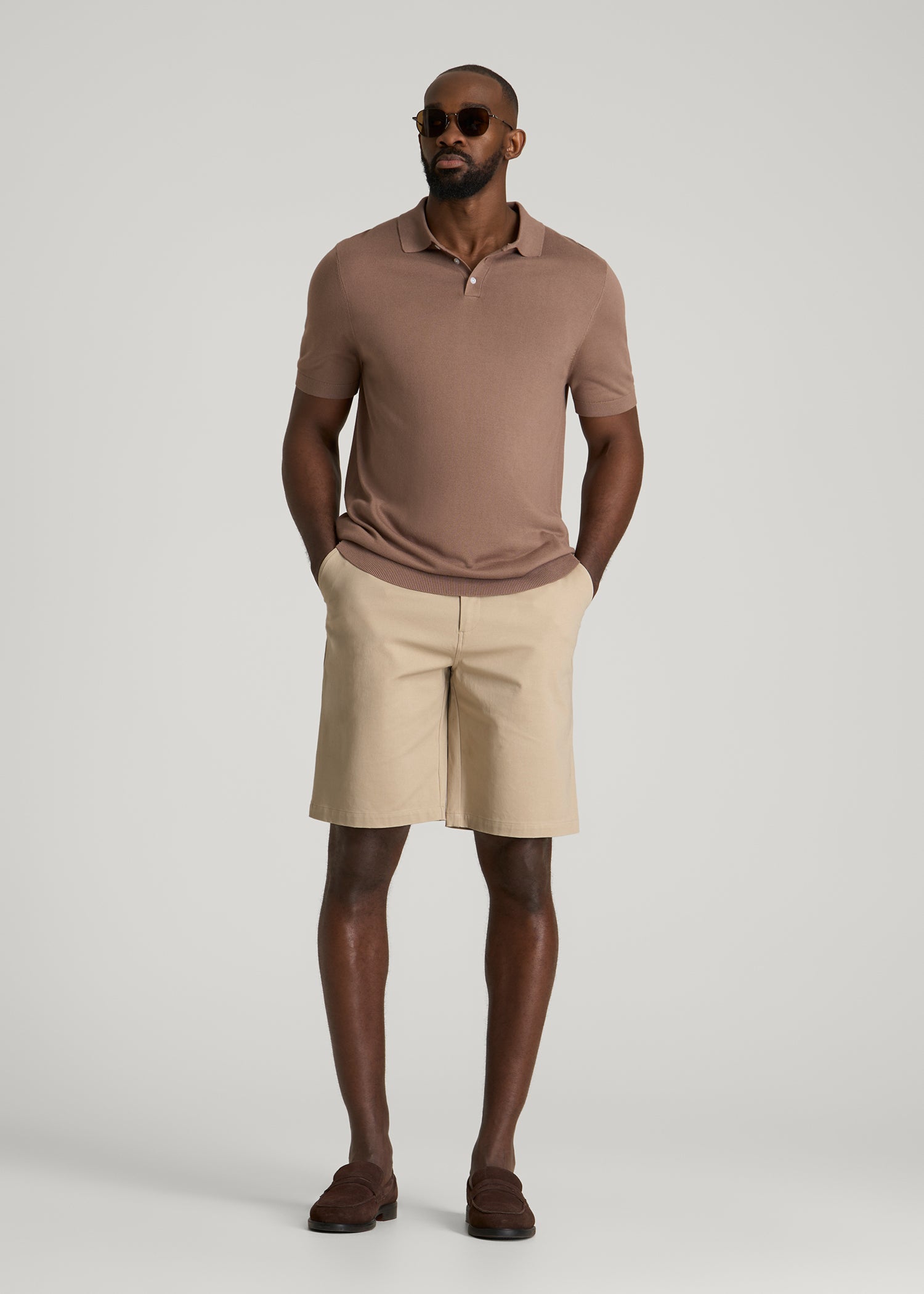 Stretch Commuter Chino Shorts for Tall Men | American Tall