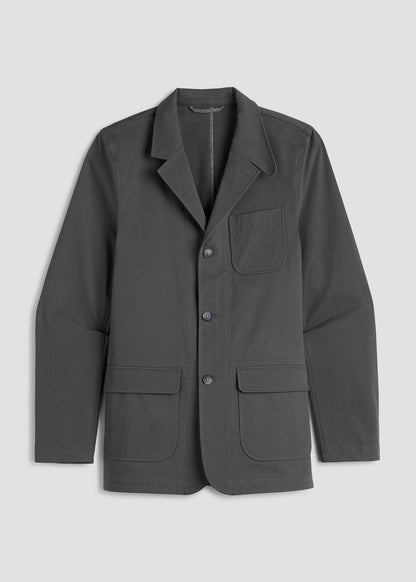 Stretch Commuter Chino Sport Coat for Tall Men in Slate