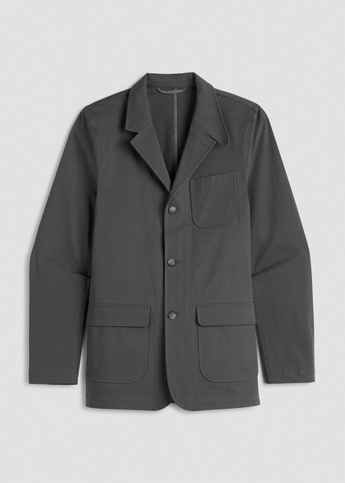 Stretch Commuter Chino Sport Coat for Tall Men in Slate