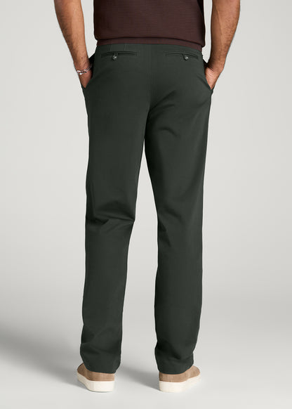 Stretch Commuter Pleated Chino for Tall Men in Boreal Forest