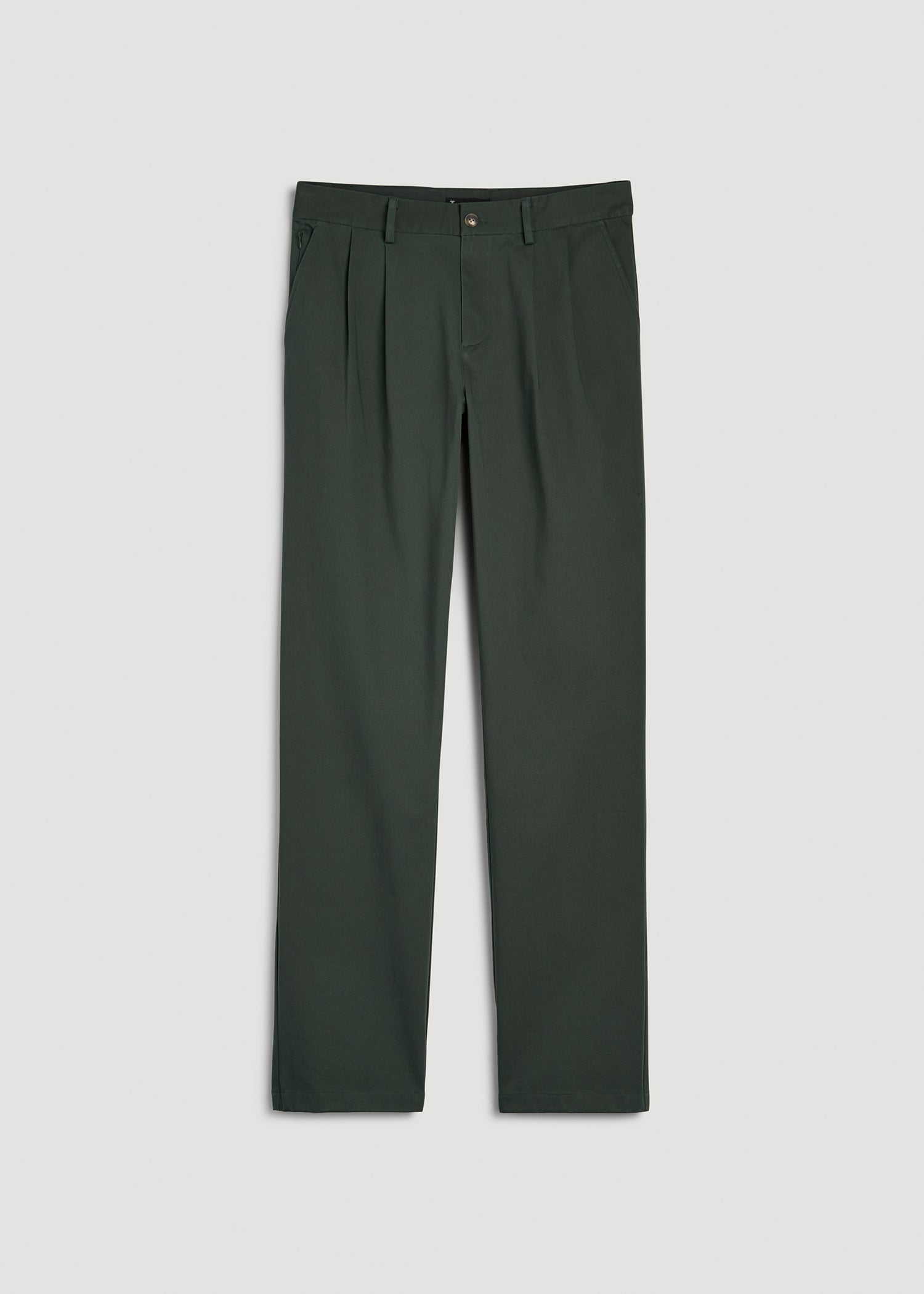 Stretch Commuter Pleated Chino for Tall Men in Boreal Forest