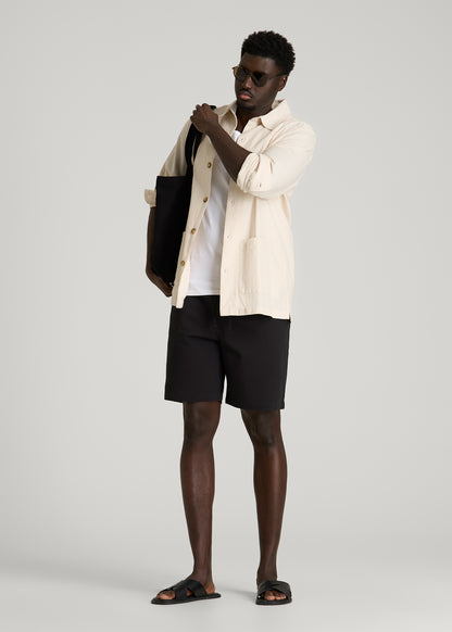 Stretch Commuter Pull-on Short for Tall Men in Black
