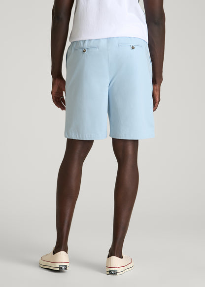 Stretch Commuter Pull-on Short for Tall Men in Ice Blue