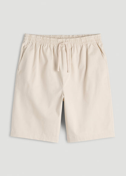 Stretch Commuter Pull-on Short for Tall Men in White Sand