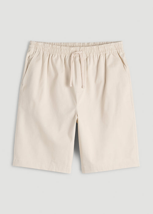 Stretch Commuter Pull-on Short for Tall Men in White Sand