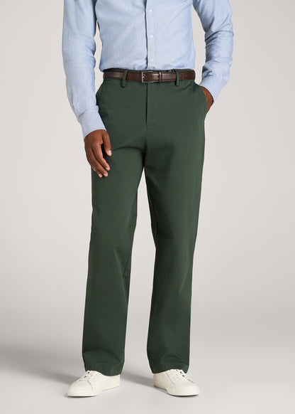 4 Way Stretch Commuter RELAXED Chino Pants for Tall Men in Boreal Forest
