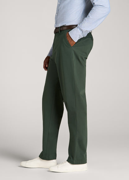 4 Way Stretch Commuter RELAXED Chino Pants for Tall Men in Boreal Forest