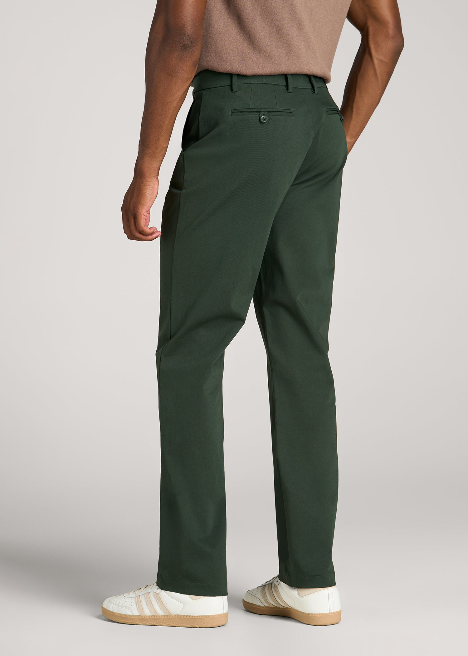 4-Way Stretch Commuter Straight Chino Pants for Tall Men in Boreal Forest