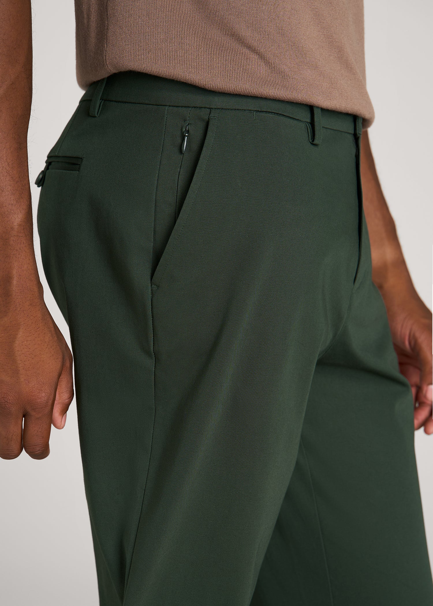 4-Way Stretch Commuter Straight Chino Pants for Tall Men in Boreal Forest
