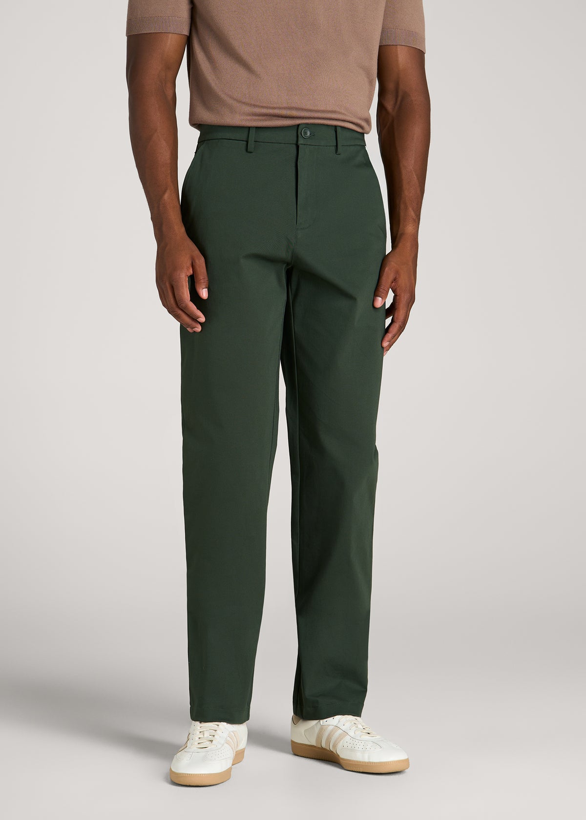 4-Way Stretch Commuter Straight Chino Pants for Tall Men in Boreal Forest