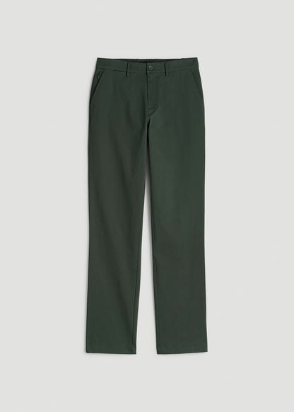 4-Way Stretch Commuter Straight Chino Pants for Tall Men in Boreal Forest