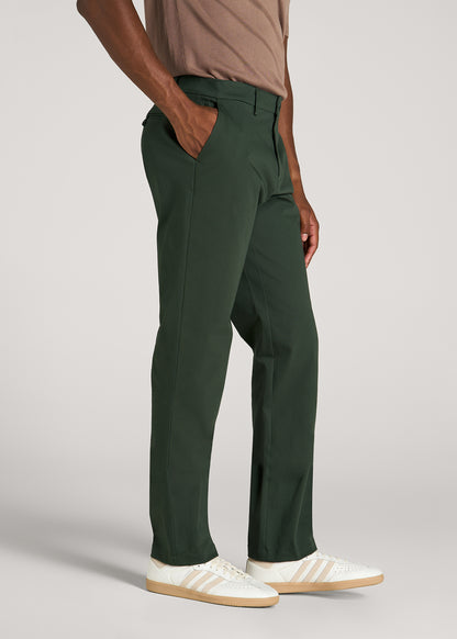 4-Way Stretch Commuter Straight Chino Pants for Tall Men in Boreal Forest