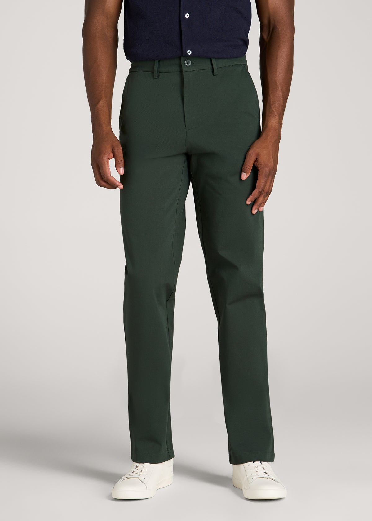 4-Way Stretch Commuter Tapered Chino Pants for Tall Men in Boreal Forest