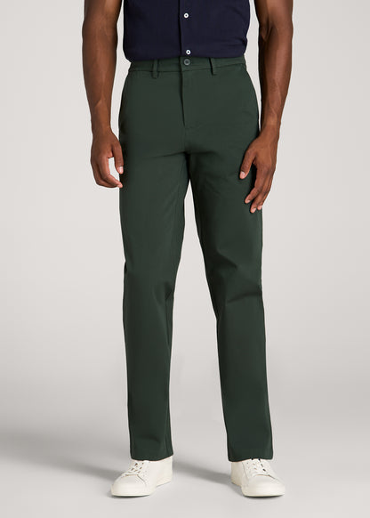 4-Way Stretch Commuter Tapered Chino Pants for Tall Men in Boreal Forest