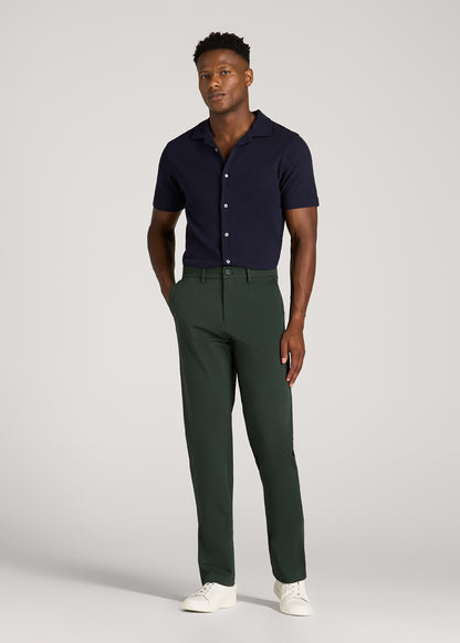 4-Way Stretch Commuter Tapered Chino Pants for Tall Men in Boreal Forest