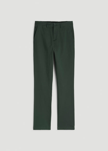 4-Way Stretch Commuter Tapered Chino Pants for Tall Men in Boreal Forest