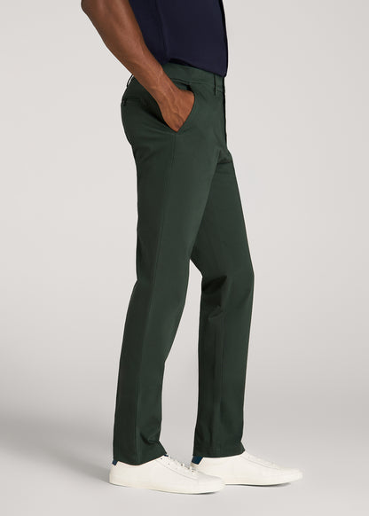 4-Way Stretch Commuter Tapered Chino Pants for Tall Men in Boreal Forest