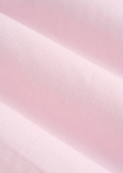 Stretch Cotton Linen Blend Shorts for Tall Men in Barely Pink