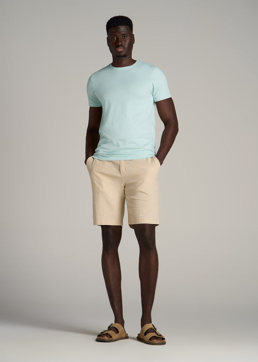 Stretch Cotton MODERN-FIT T-Shirt for Tall Men in Mint