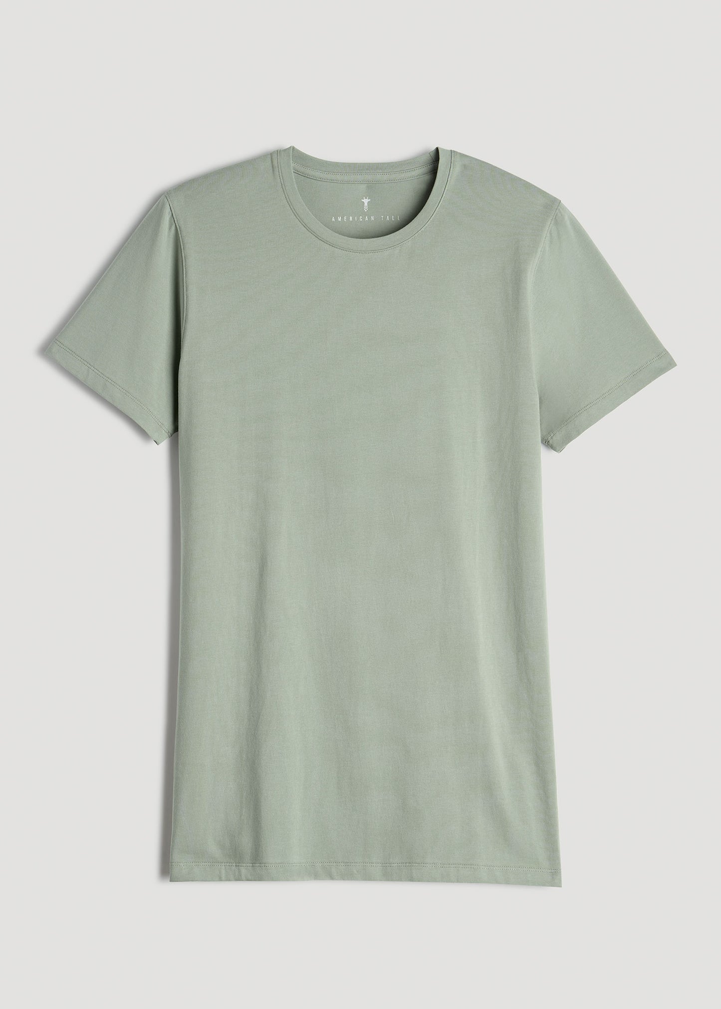 Stretch Cotton MODERN-FIT T-Shirt for Tall Men in Seagrass