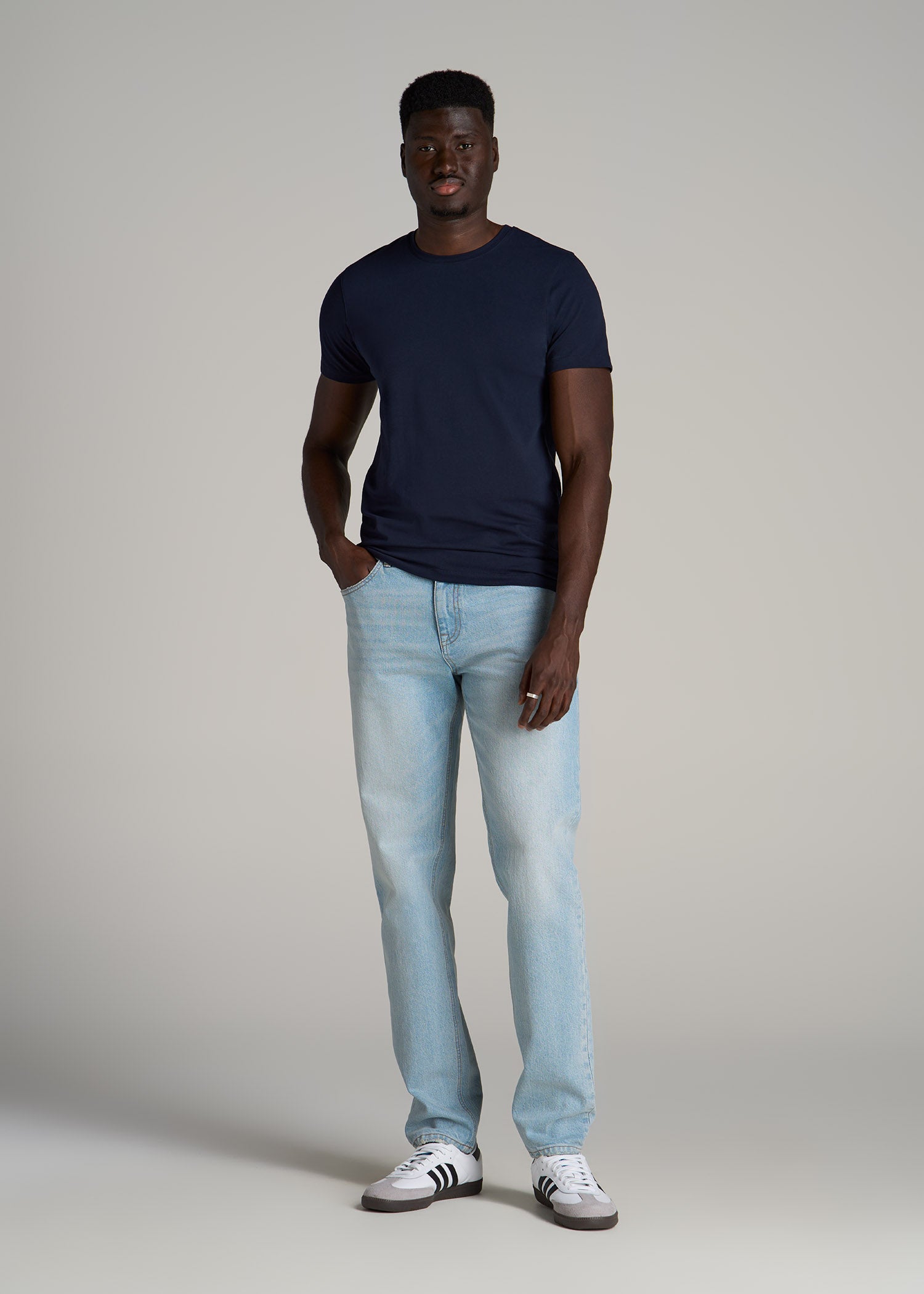Stretch Cotton T-Shirt for Tall Men American Tall