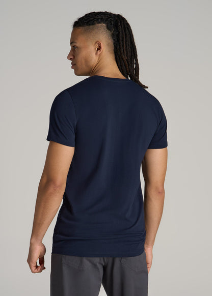 The Essential MODERN-FIT V-Neck Tee for Tall Men in True Navy