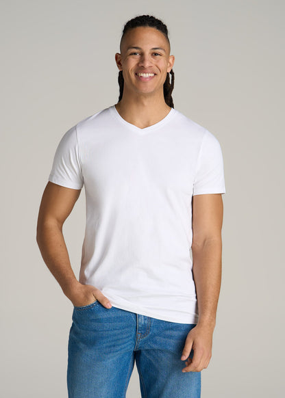 The Essential MODERN-FIT V-Neck Tee for Tall Men in White