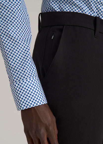 TAPERED-FIT Stretch Dress Pants for Tall Men in Black