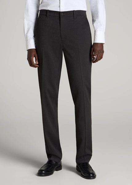 TAPERED-FIT Stretch Dress Pants for Tall Men in Charcoal Heather 32 / 38 / Charcoal Heather TAPERED-FIT Stretch Dress Pants for Tall Men in Charcoal Heather 32 / 38 / Charcoal Heather
