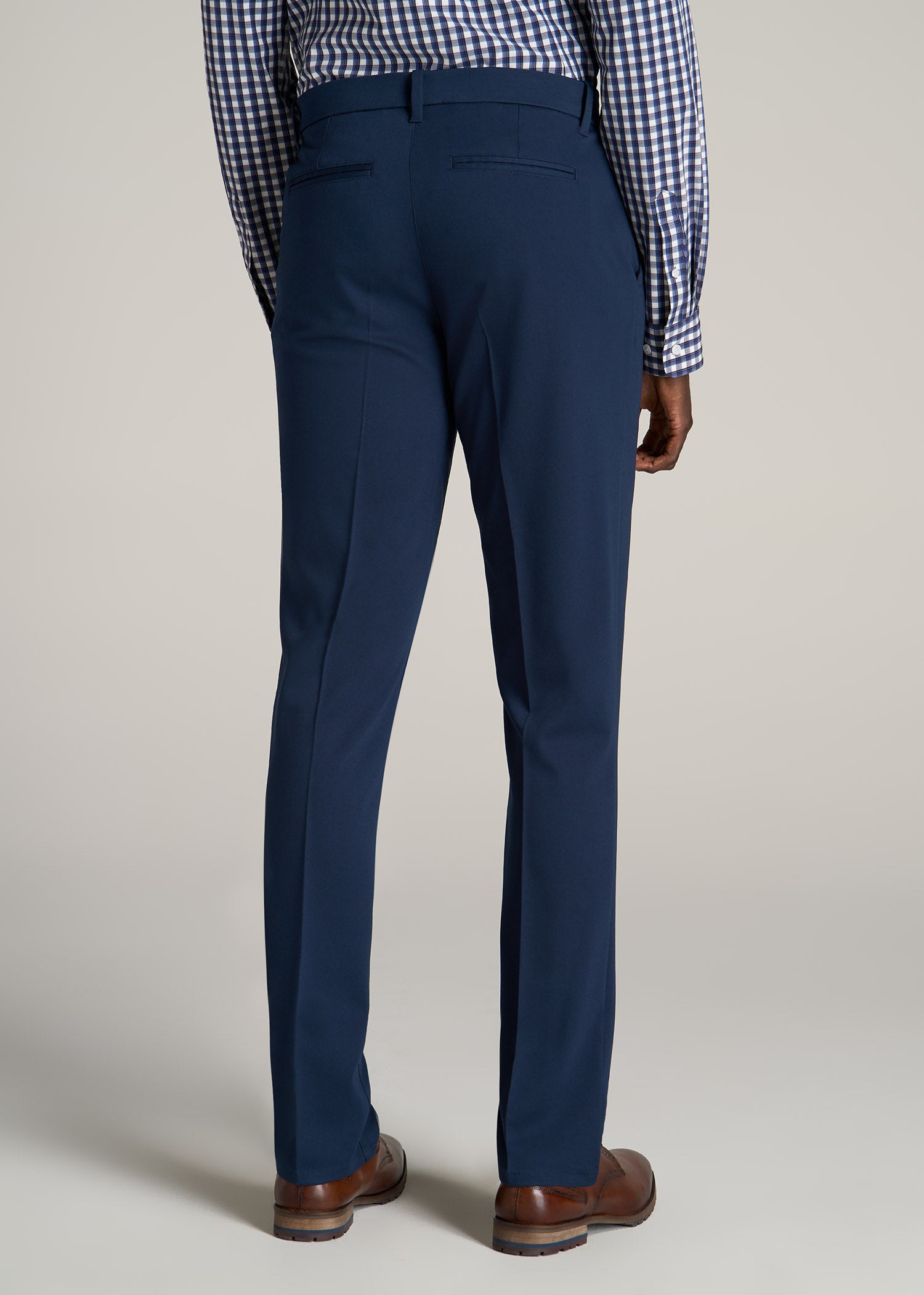 Stretch Pull On TAPERED-FIT Deck Pants For Tall Men in Navy