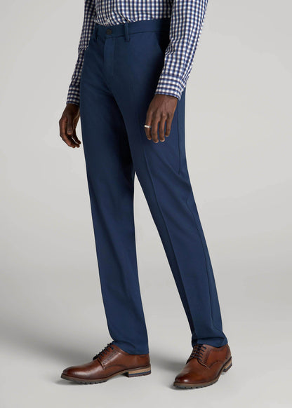 TAPERED-FIT Stretch Dress Pants for Tall Men in Marine Navy