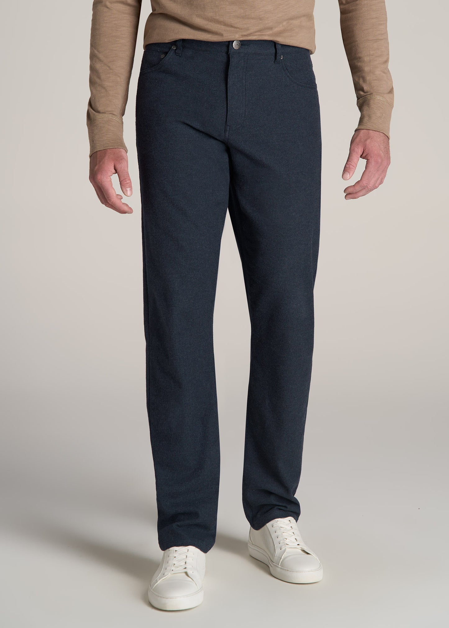 American-Tall-Men-Stretch-Flannel-5-Pocket-Pant-Dark-Indigo-Mix-front
