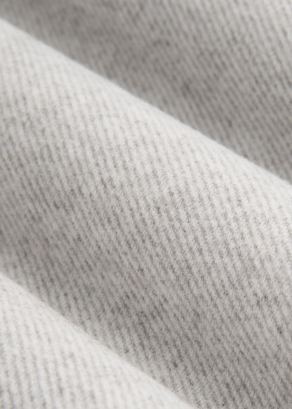 Stretch Flannel Button Shirt for Tall Men in Light Grey Mix